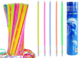 Mamido Fluorescenčné náramky 100 kusov v rôznych farbách svietiacich v tme