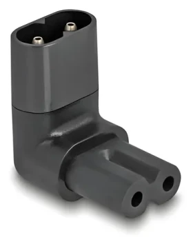 DeLock / Napájací adaptér / IEC 60320 C8 - C7 / uhlový / 250 V / 2,5 A / čierny (80470)