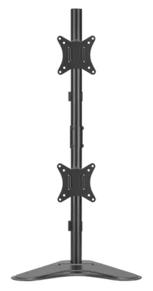 Equip čierna / Stolný držiak pre dva monitory / 17-32" / vertikálne 360° / 9 kg / VESA 75-100 mm (650128)