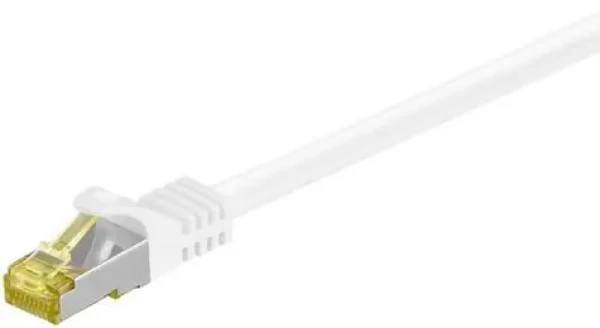 Goobay S/FTP Cat7 biely 10m / Patch kábel / LSZH / AWG 26 / RJ-45 (91097)