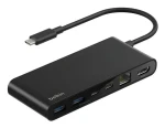 Belkin CONNECT USB-C Hub čierna / Hub / 8v1 / 2x USB-C (INC024HQBK)