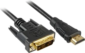 Sharkoon čierna / Adaptérový kábel HDMI na DVI-D / 18 +1 / 5 m / FullHD 1920x1200 (4044951009077)