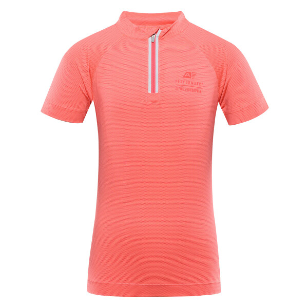 Dětské rychleschnoucí cyklo triko ALPINE PRO LATTERO neon salmon 164-170