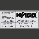 WAGO 210-804 210-804 etikety pre termotransferovou tlačiareň Potlačiteľná plocha: 99 x 44 mm strieborná Počet markerov: 500 500 ks; 210-804