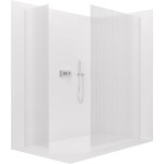 CERANO - Sprchová zástena Walk-in Crystal TL/P - 8 mm - bezvzperový systém - chróm, ryhované sklo - 90x60x200 CER-8050BD4812