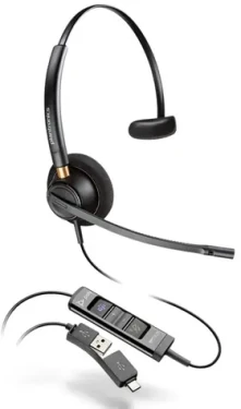 Poly EncorePro 515-M čierna / Náhlavná súprava / mikrofón / jedno slúchadlo / MS Teams / USB-A (783R1AA)