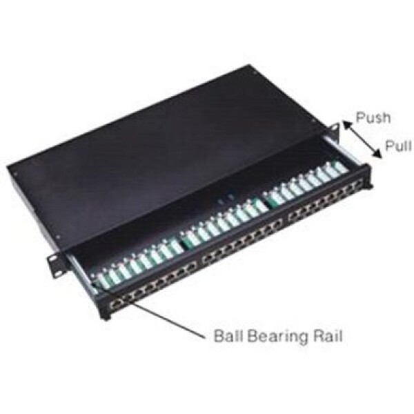 DATACOM Patch panel CAT5E 24p. / 1U / STP / 19 / čierny / vyviazanie (502712125)