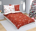 Obliečky MIKROFLANEL 95/269 140x200,70x90 vločky terra