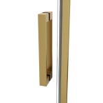 HOPA - Sprchové dvere BELVER GOLD NEW - Farba rámu - Zlatá, Rozmer A - 100, Smer zatvárania - Univerzálny Ľavé / Pravé, Výplň - Číre bezpečnostné sklo - 8 mm BCBELV10BGCN