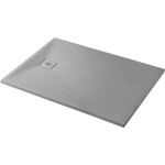 CERANO - Sprchová vanička obdĺžniková Pablo - SMC/minerálny kompozit - štruktúrovaná šedá - 90x80x3 CER-481300