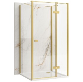 REA/S - Sprchovací kút Atlas 120x100 Brush Gold vpravo KPL-K4977