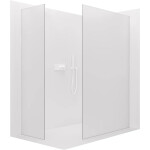 CERANO - Sprchová zástena Walk-in Crystal TL/P - 8 mm - bezvzperový systém - biela matná, mliečne sklo - 110x90x200 CER-8050BD5416