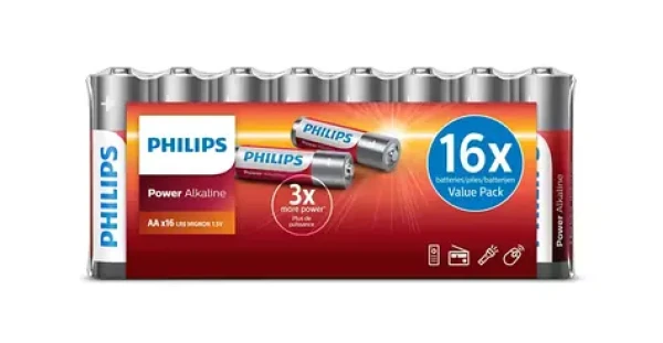 Philips batéria PowerLife Alkaline LR6P16F/10 AA - 16 ks (8712581632502)