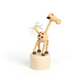 Bigjigs Toys Drevené mačkacie zvieratká Safari Žirafa