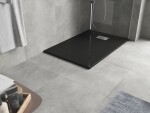 MEXEN/S - Hugo sprchová vanička SMC 110x70, čierna, krytka nerez 42707011-X