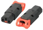 EFB IEC-Lock+ zaistená zásuvka C13 čierna / Konektor / Pre káblovú montáž / 3 piny (60319.1)