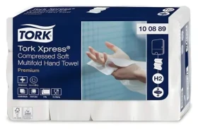 Tork Xpress Premium Soft H2 biela / Papierové uteráky skladané / systém H2 / 2vrstvové / 2700 ks (100889)