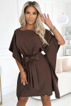 Dámske šaty 287-33 SOFIA - NUMOCO Hnědá L/XL