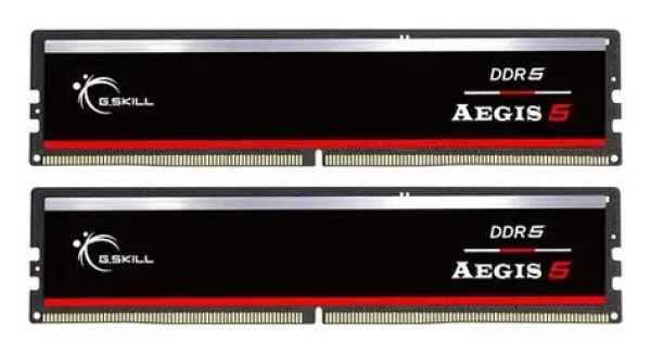 G.Skill Aegis 5 čierna 64GB (2x 32GB) 5200 MHz / DDR5 / PC5-41600 / CL40-40-40-83 / DIMM / 1.1V / XMP 3.0 / EXPO (F5-5200J4040A32GX2-IS)