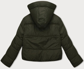 Krátka dámska zimná páperová bunda v army farbe J Style (16M9188-136) odstíny zelené XL (42)