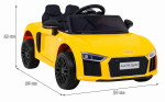 Mamido Detské elektrické autíčko Audi R8 Spyder žlté