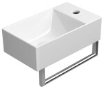 GSI - KUBE X keramické umývadlo 40x23cm, pravé/ľavé, biela ExtraGlaze 9484111