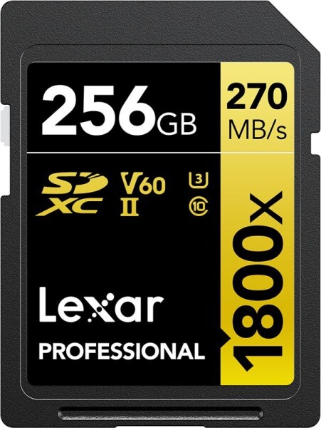 Lexar Professional 1800x SDXC 256 GB Class 10 UHS-II/U3 V60 (LSD1800256G-BNNNG)