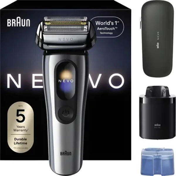 Braun NEVO 11000cc strieborná / Holiaci strojček / Pánsky / Displej / Ovládanie gombíky (917667)