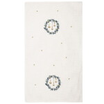 GREEN GATE Stolový behúň s výšivkou Zelda White 45 × 140 cm
