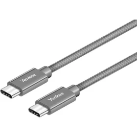 YENKEE YCU C101 SR kábel USB-C 2.0 (M) - USB-C 2.0 (M) 1m šedá / 480mb/s / až 60W (8590669321469)