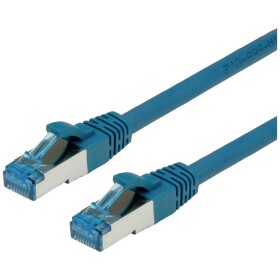 Value 21.99.1955 RJ45 sieťové káble, prepojovacie káble CAT 6A S/FTP 5.00 m modrá dvojžilový tienený, bez halogénov, samozhášavý 1 ks; 21.99.1955