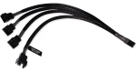 Alphacool Y-Splitter čierna / Rozbočovací kábel / 4-pin PWM na 4X 4-pin / 30 cm (18683)