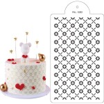 Stencil šablóna kvety lux 40x21 cm - Cakesicq - Cakesicq