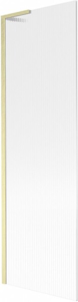 MEXEN/S - Next L vaňová zástena FIX 60 x 150, prúžky, zlatá kartáčovaná 895-060-000-03-09-55