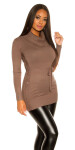 Trendy KouCla knitted dress with buttons Einheitsgroesse