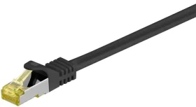 Goobay Cat7 S/FTP čierna / Patch kábel / RJ-45 / 1 m / LSZH (91590)