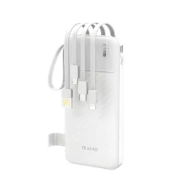 Dudao K11 10000mAh biela / Powerbanka / so vstavanými káblami