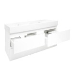 Kúpeľňová skrinka s umývadlom SAT B-Way 119x50x45 cm biela lesk BWAY2120WU2BI BWAY2120WU2BI