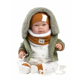 Llorens 84465 NEW BORN - realistická bábika bábätko so zvukmi a mäkkým látkovým telom - 44 cm