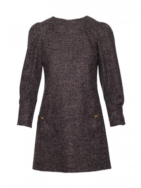 M870 Tweed mini šaty - čierne EU XXL