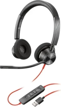 Poly Blackwire 3320 čierna / Náhlavná súprava / mikrofón / dve slúchadlá / USB-A (76J16AA)