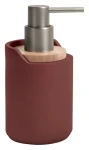 SPIRELLA SYBELLA dávkovač mydla karmínovo červený / polyresin / drevo / 300 ml
