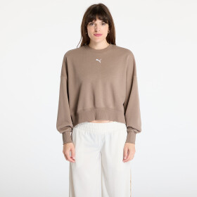 Mikina Puma Wardrobe Essentials Over-Oversized Crew TR Totally Taupe M