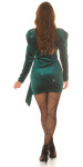 Sexy Koucla Velvet-Look Minidress in Wrap Look Einheitsgroesse