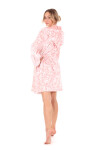 Dámsky župan Flora s kapucňou krátky 4856 3053 Pink Pearl - Vestis S