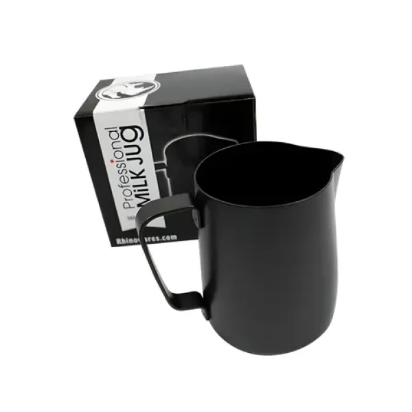 Rhinowares Teflónová kanvička na mlieko 360 ml čierna / Kanvička na mlieko / Teflónový povrch