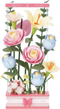 Robotime 3D skladačka Kvetinový box