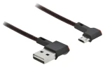 DeLock Easy-USB 2.0 čierna / USB kábel / USB-A (M) - Micro-USB B (M) pravouhlý / 0,5 m (85270)