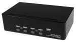 StarTech 4-portový Dual DVI USB / KVM prepínač / 4× USB 2.0 / max. 2048×1536 / čierna (SV431DD2DUA)