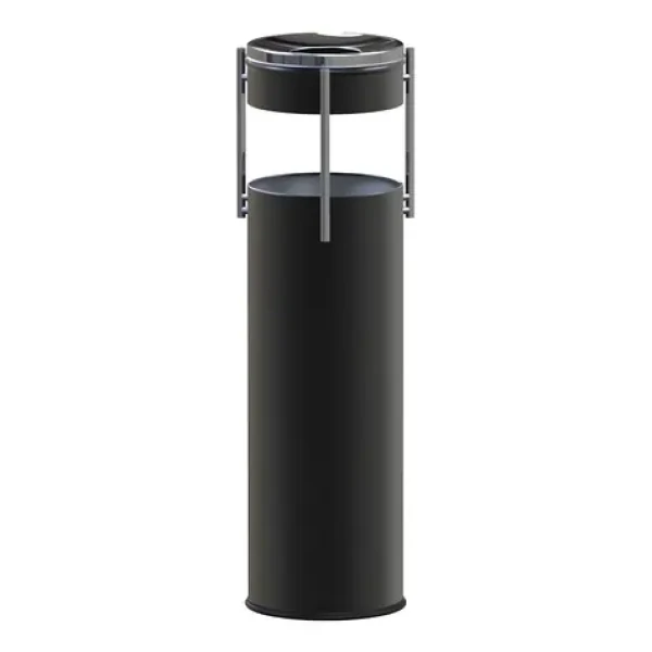 ALDA Prestige Pillar čierna / Vonkajší odpadkový kôš s popolníkom / 15 l / lakovaná oceľ